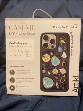 Artikl DIY Phone Case Kit for iPhone 16 Pro Max — Black with Gold Accents
